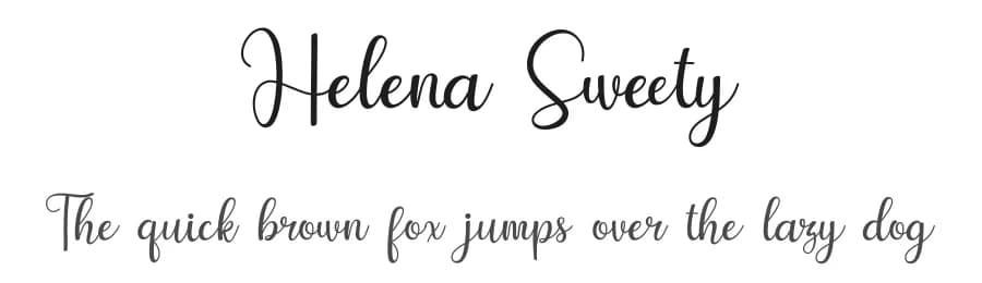 Helena Sweety by Bearytype — Script Handwritten Font
