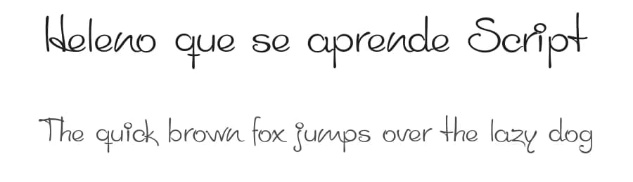Heleno que se aprende Script by Heleno de Freitas Alberto — Script Handwritten Font