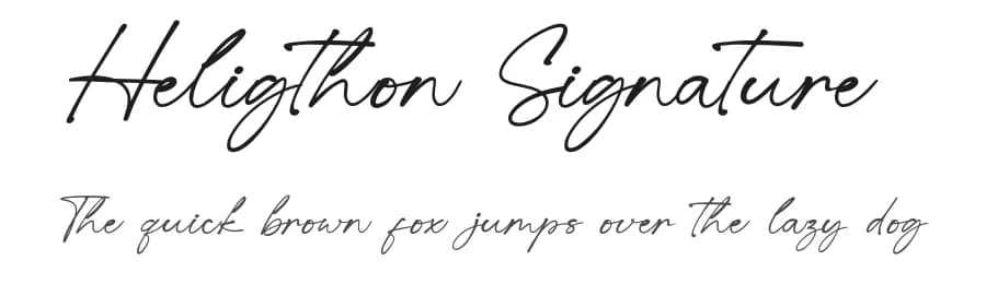 Heligthon Signature by Ronny Studio — Script Handwritten Font