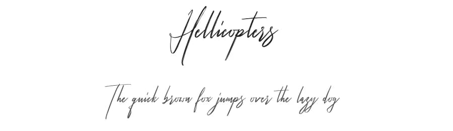 Hellicopters by Maulana Creative — Script Handwritten Font