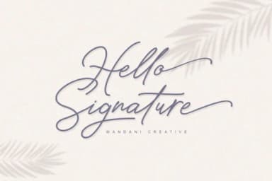 Hello Signature Font by Beautypes — Script Handwritten Font — thumbnail 1