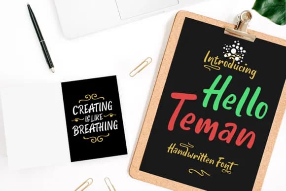 Hello Teman Font by Andrian Dehasta — Script Handwritten Font
