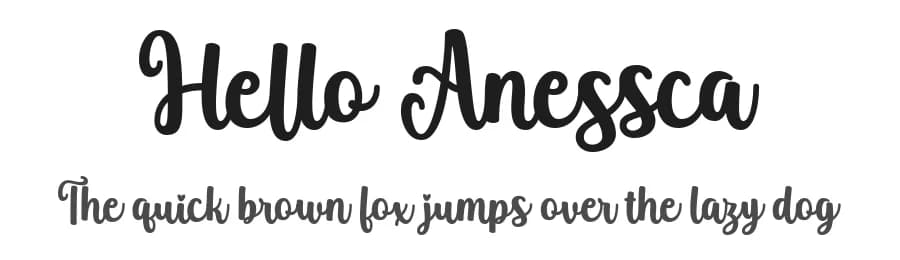 Hello Anessca by 7NTypes — Script Handwritten Font
