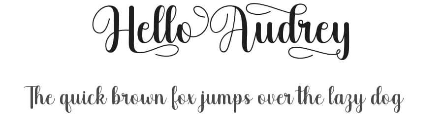 Hello Audrey by PutraCetol Studio — Script Handwritten Font