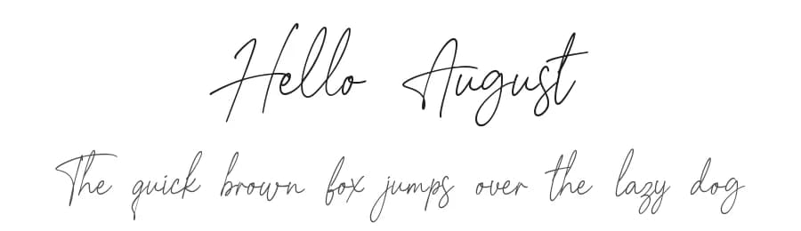 Hello August by Mozatype — Script Handwritten Font