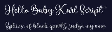 Hello Baby Karl Script by Ainun Jinan — Script Handwritten Font — thumbnail 2