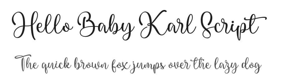 Hello Baby Karl Script by Ainun Jinan — Script Handwritten Font
