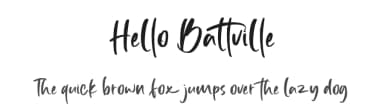 Hello Battville by Viola Type — Script Handwritten Font — thumbnail 1