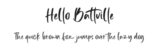 Hello Battville by Viola Type — Script Handwritten Font