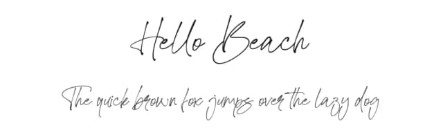 Hello Beach by AminMario — Script Handwritten Font