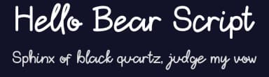 Hello Bear Script by Rangga Putra Budi Pratama — Script Handwritten Font — thumbnail 2
