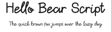 Hello Bear Script by Rangga Putra Budi Pratama — Script Handwritten Font — thumbnail 1