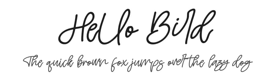 Hello Bird by Perspectype Studio - Letterena.com — Script Handwritten Font