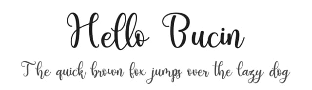 Hello Bucin by Sealoung — Script Handwritten Font