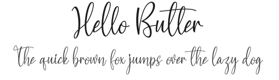 Hello Butter by Scratchones — Script Handwritten Font