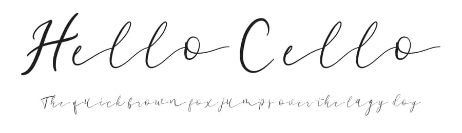 Hello Cello by Fanastudio — Script Handwritten Font