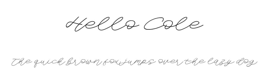 Hello Cole by Paily Studio — Script Handwritten Font