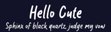 Hello Cute by NJ Studio — Script Handwritten Font — thumbnail 2