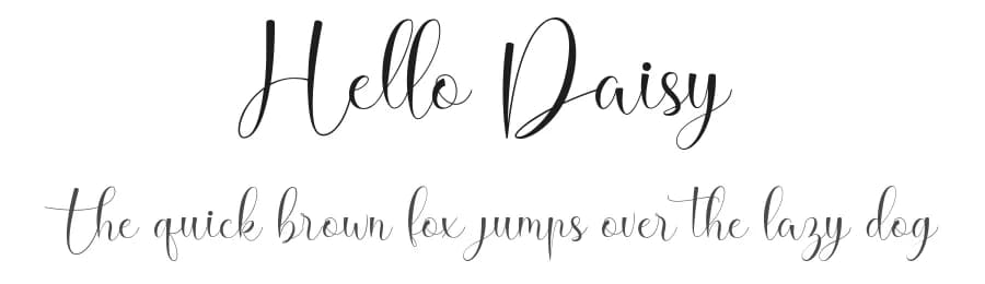 Hello Daisy by Naharstd — Script Handwritten Font
