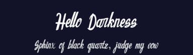 Hello Darkness by Kurnia Setyadi — Script Handwritten Font — thumbnail 2