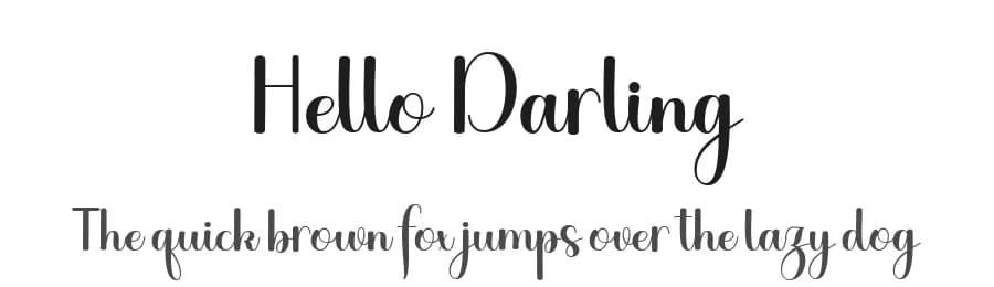 Hello Darling by Nurul Kamal — Script Handwritten Font — preview 1