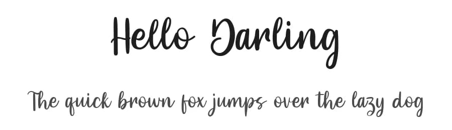 Hello Darling by MJB Letters — Script Handwritten Font