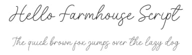Hello Farmhouse Script by AV Type — Script Handwritten Font — thumbnail 1