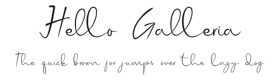 Hello Galleria by Andika Fez — Script Handwritten Font — preview 1
