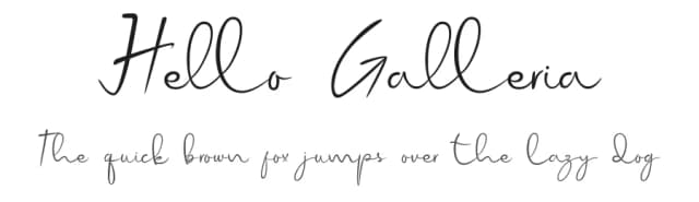 Hello Galleria by Andika Fez — Script Handwritten Font