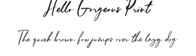 Hello Gorgeous Print by Lettering Mom — Script Handwritten Font