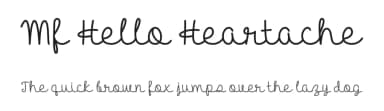 Mf Hello Heartache by Misti's Fonts — Script Handwritten Font — thumbnail 1