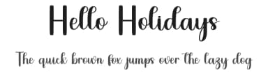 Hello Holidays by FreshtypeINK — Script Handwritten Font — thumbnail 1
