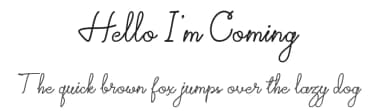 Hello I'm Coming by Alifinart Studio — Script Handwritten Font — thumbnail 1