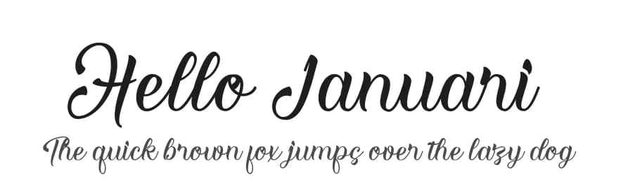 Hello Januari by Muhammad Akbar — Script Handwritten Font
