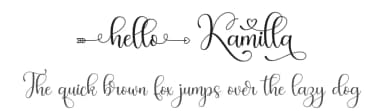 Hello Kamilla by Hamzah Muhamad Ihsan — Script Handwritten Font — thumbnail 1