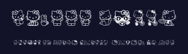 Hello Kitty by Woodcutter — Dingbats Font — thumbnail 2