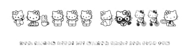 Hello Kitty by Woodcutter — Dingbats Font — thumbnail 1