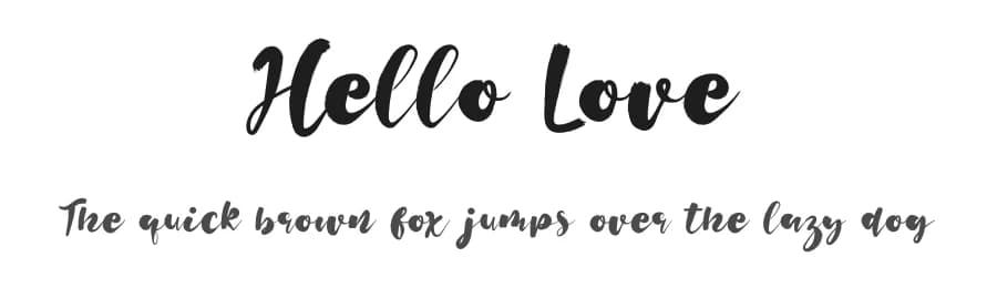 Hello Love by Dedi Mujiono — Script Handwritten Font