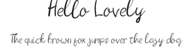 Hello Lovely by K_IN Studio — Script Handwritten Font — thumbnail 1