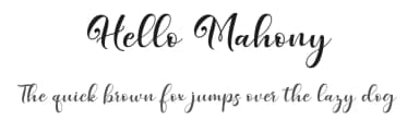 Hello Mahony by MonoLine Calligraphy — Script Handwritten Font — thumbnail 1