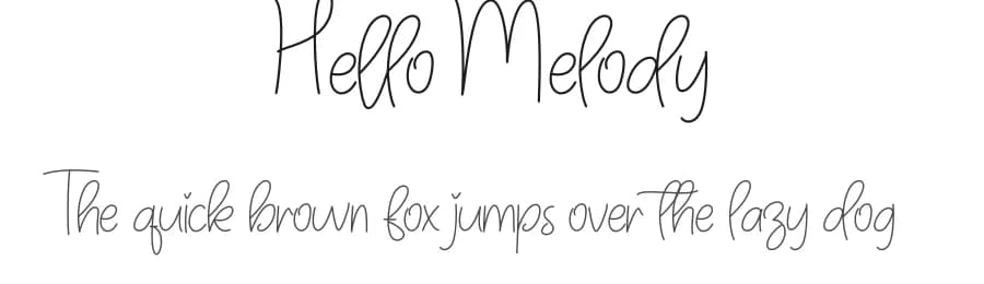 Hello Melody by Andi Moz — Script Handwritten Font