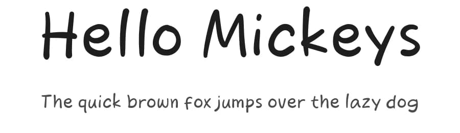 Hello Mickeys by Khurasan — Script Handwritten Font