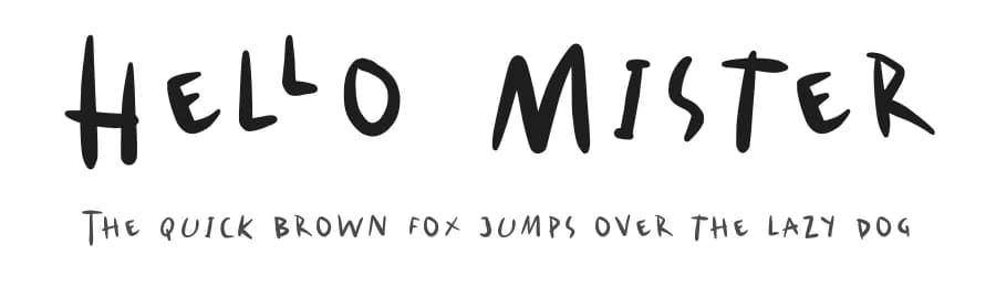 Hello Mister by Nuryanto Dwi — Script Handwritten Font