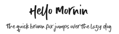 Hello Mornin by AZ Std — Script Handwritten Font — thumbnail 1