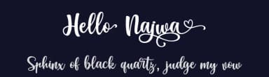 Hello Najwa by Kotak Kuning Studio — Script Handwritten Font — thumbnail 2