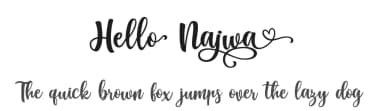 Hello Najwa by Kotak Kuning Studio — Script Handwritten Font — thumbnail 1