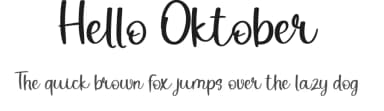 Hello Oktober by Etik Fatimah — Script Handwritten Font — thumbnail 1