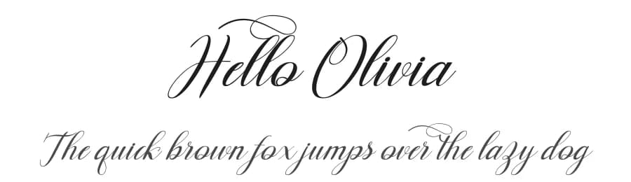 Hello Olivia by Kong Font — Script Handwritten Font