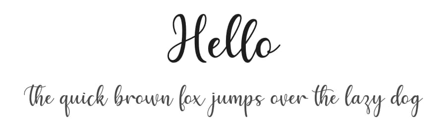 Hello by Graphix Line Studio — Script Handwritten Font