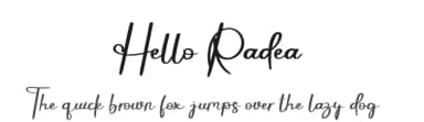 Hello Radea by Etik Fatimah — Script Handwritten Font — thumbnail 1